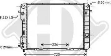 Diederichs 8125222 - Радиатор, охлаждение двигателя autospares.lv