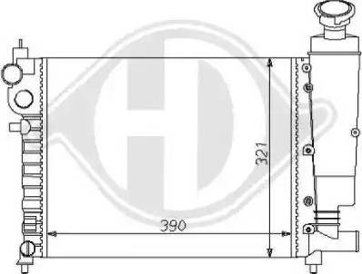 Diederichs 8126114 - Радиатор, охлаждение двигателя autospares.lv