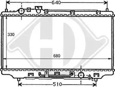 Diederichs 8120101 - Радиатор, охлаждение двигателя autospares.lv