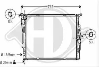 Diederichs 8121601 - Радиатор, охлаждение двигателя autospares.lv