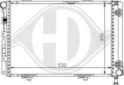 Diederichs 8121105 - Радиатор, охлаждение двигателя autospares.lv