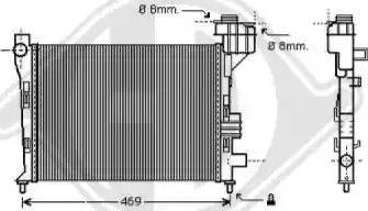 Diederichs 8121180 - Радиатор, охлаждение двигателя autospares.lv