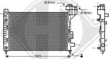 Diederichs 8121182 - Радиатор, охлаждение двигателя autospares.lv