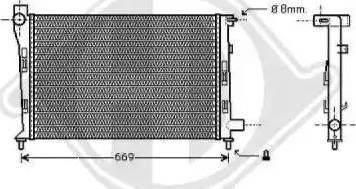 Diederichs 8121187 - Радиатор, охлаждение двигателя autospares.lv