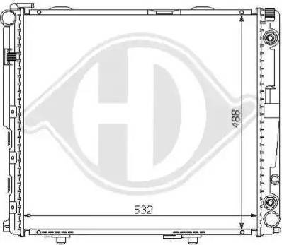 Diederichs 8121121 - Радиатор, охлаждение двигателя autospares.lv