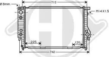 Diederichs 8122206 - Радиатор, охлаждение двигателя autospares.lv