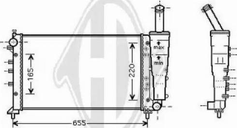 Diederichs 8345405 - Радиатор, охлаждение двигателя autospares.lv