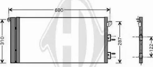 Diederichs 8343405 - Конденсатор кондиционера autospares.lv