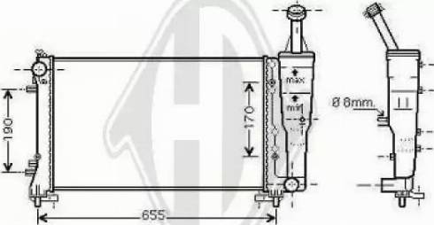 Diederichs 8321303 - Радиатор, охлаждение двигателя autospares.lv