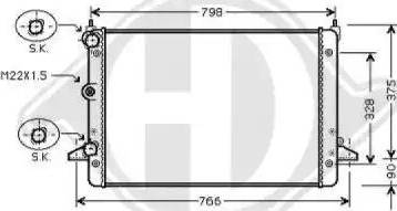 Diederichs 8229011 - Радиатор, охлаждение двигателя autospares.lv