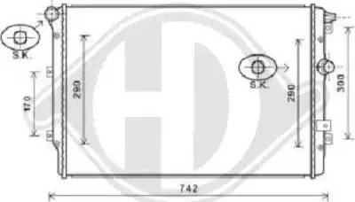 Diederichs 8225503 - Радиатор, охлаждение двигателя autospares.lv