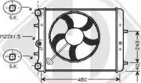 Diederichs 8220505 - Радиатор, охлаждение двигателя autospares.lv