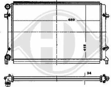 Diederichs 8221404 - Радиатор, охлаждение двигателя autospares.lv