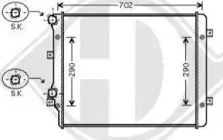 Diederichs 8221406 - Радиатор, охлаждение двигателя autospares.lv