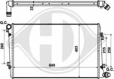 Diederichs 8221403 - Радиатор, охлаждение двигателя autospares.lv