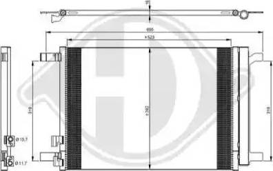 Diederichs 8221600 - Конденсатор кондиционера autospares.lv