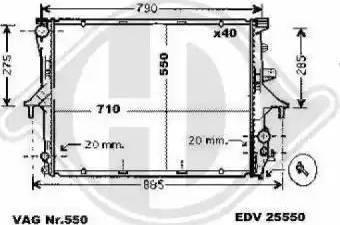 Diederichs 8228505 - Радиатор, охлаждение двигателя autospares.lv