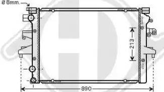 Diederichs 8227203 - Радиатор, охлаждение двигателя autospares.lv