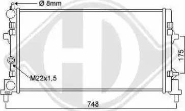 Diederichs 8742605 - Радиатор, охлаждение двигателя autospares.lv