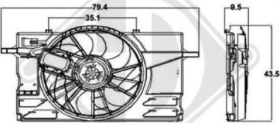 Diederichs 8761407 - Вентилятор, охлаждение двигателя autospares.lv