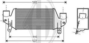 Diederichs DCA1085 - Интеркулер, теплообменник турбины autospares.lv