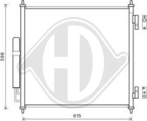 Diederichs DCC1954 - Конденсатор кондиционера autospares.lv