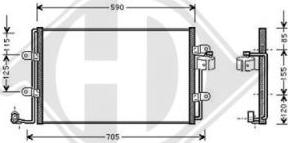 Diederichs DCC1436 - Конденсатор кондиционера autospares.lv