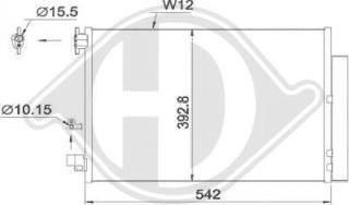 Diederichs DCC1618 - Конденсатор кондиционера autospares.lv