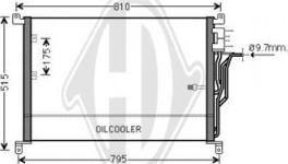 Diederichs DCC1035 - Конденсатор кондиционера autospares.lv