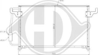 Diederichs DCC1076 - Конденсатор кондиционера autospares.lv