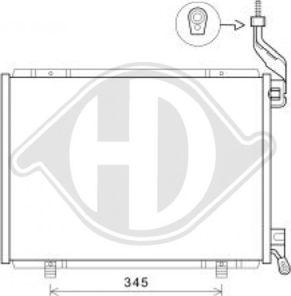 Diederichs DCC1183 - Конденсатор кондиционера autospares.lv