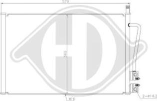 Diederichs DCC1171 - Конденсатор кондиционера autospares.lv