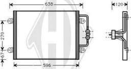 Diederichs DCC1332 - Конденсатор кондиционера autospares.lv