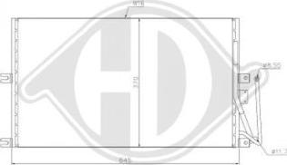 Diederichs DCC1293 - Конденсатор кондиционера autospares.lv