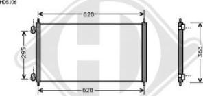 Diederichs DCC1204 - Конденсатор кондиционера autospares.lv