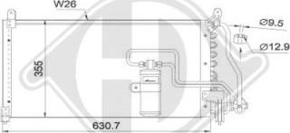 Diederichs DCC1288 - Конденсатор кондиционера autospares.lv