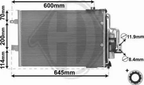 Diederichs DCC1729 - Конденсатор кондиционера autospares.lv