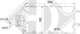 Diederichs DCC1727 - Конденсатор кондиционера autospares.lv