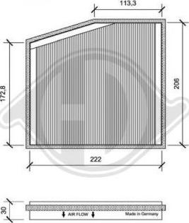 Diederichs DCI0091-1 - Фильтр воздуха в салоне autospares.lv