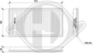 Diederichs DCI0093S - Фильтр воздуха в салоне autospares.lv