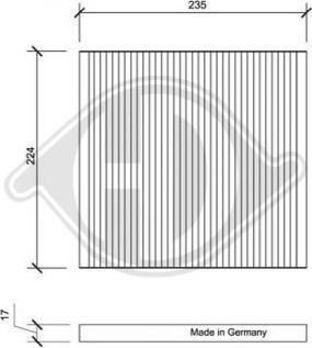 Diederichs DCI0044 - Фильтр воздуха в салоне autospares.lv