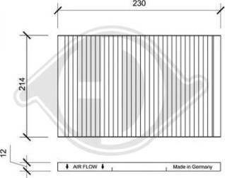 Diederichs DCI0048 - Фильтр воздуха в салоне autospares.lv