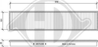 Diederichs DCI0058 - Фильтр воздуха в салоне autospares.lv