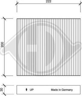 Diederichs DCI0064 - Фильтр воздуха в салоне autospares.lv