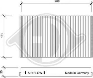 Diederichs DCI0065 - Фильтр воздуха в салоне autospares.lv