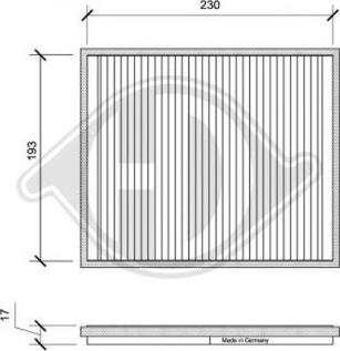 Diederichs DCI0061 - Фильтр воздуха в салоне autospares.lv