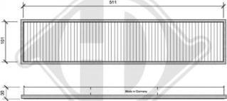 Diederichs DCI0007 - Фильтр воздуха в салоне autospares.lv