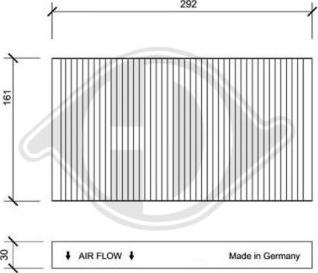 Diederichs DCI0015 - Фильтр воздуха в салоне autospares.lv