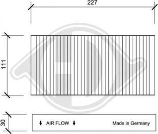 Diederichs DCI0088S - Фильтр воздуха в салоне autospares.lv