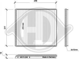 Diederichs DCI0031 - Фильтр воздуха в салоне autospares.lv